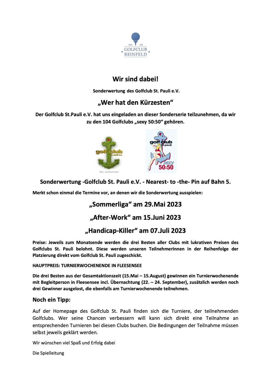 Golfclub Reinfeld e.V.